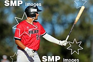 Sam Kennelly of the Perth Heat PHOTO: James Worsfold / SMP IMAGES / Baseball Australia | Action from the Australian Baseball League 2019/20 Round 2 clash between the Perth Heat v Canberra Cavalry played at Perth Harley-Davidson ballpark, Perth, Weste
